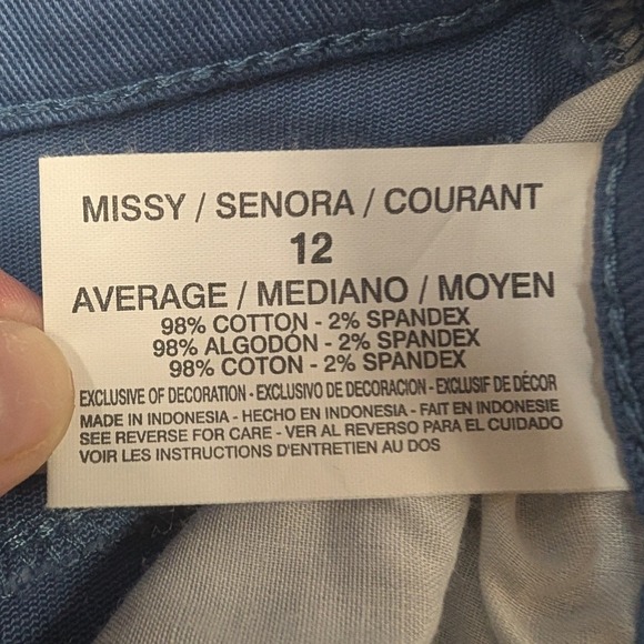 NWT Gloria Vanderbilt Amanda Jeans Women 12 Blue Tapered High Rise Ultra Stretch - Picture 9 of 16